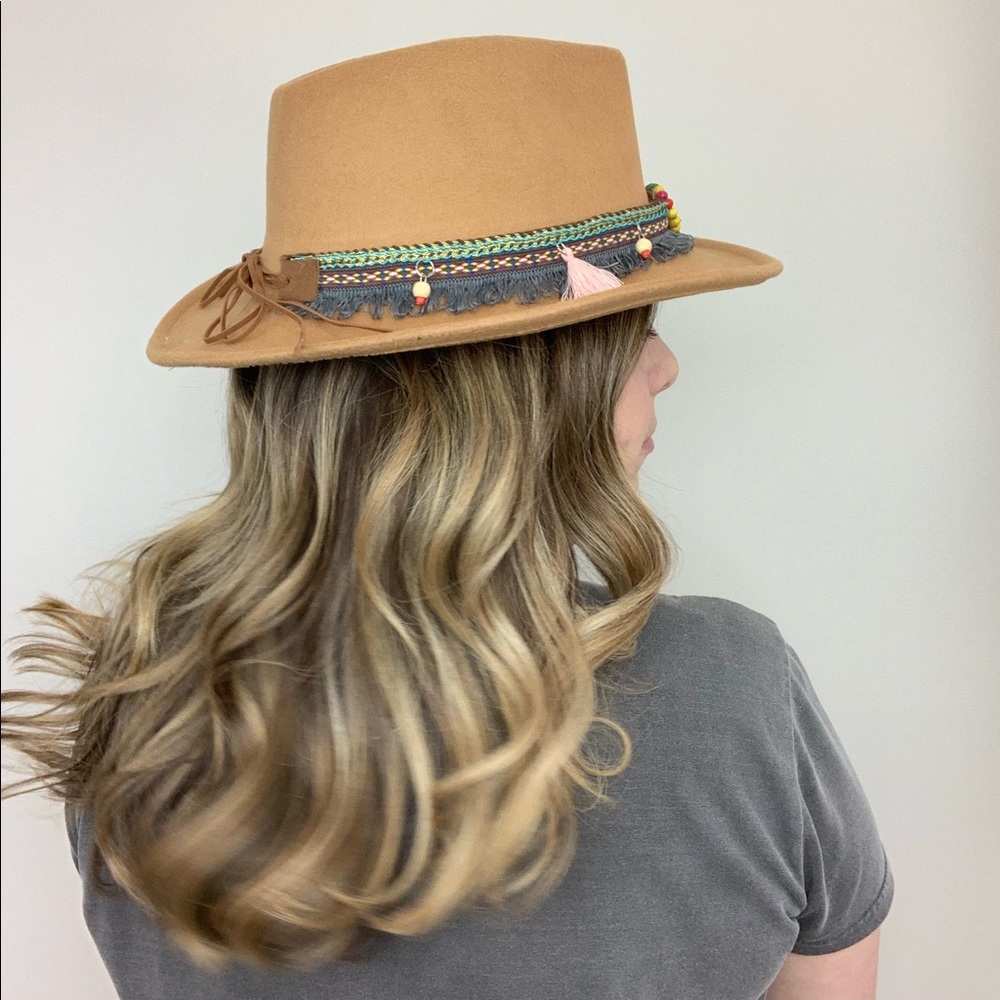 Calamity Jane Western Boho Hat Tan - Picture 4 of 8